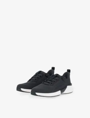 BOGGI MILANO Endurance Technical Fabric Knitted Trainers - EUR 43 / 9 UK MEN in NAVY BLUE, additional product view 3