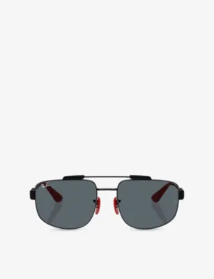 RAY-BAN RB3789M Square-Frame Metal Sunglasses
