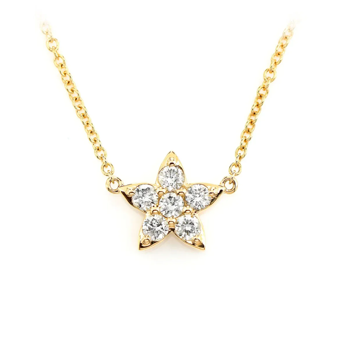 For Him Diamond Star Necklace in Rose Gold / 16" / Lab Grown Diamond – Necklace