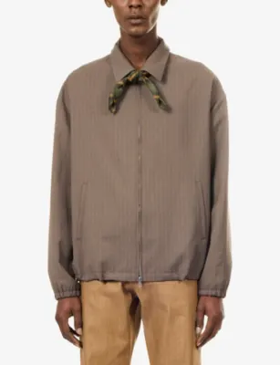 SONG FOR THE MUTE Slim Coach Woven Jacket detail 3