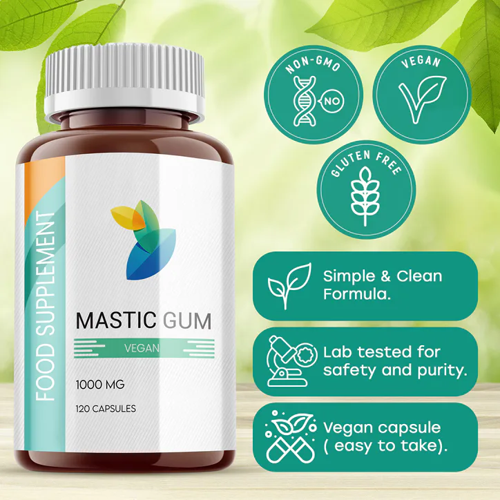 Mano Vitaminai Mastic Gum 120 Capsules, additional product view 3