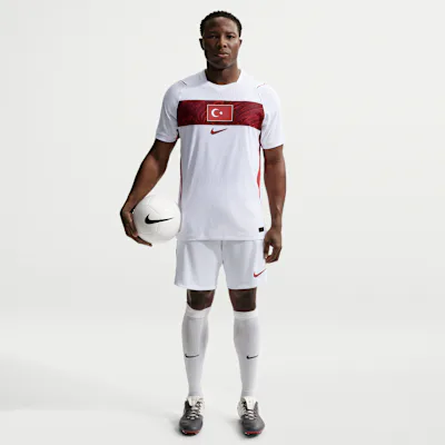 Nike Turkey 2026 Stadium Home Men's Nike Dri-FIT Football Replica Shorts - White/Sport Red/Sport Red