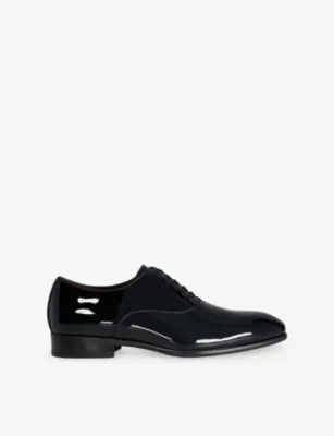 DUNE Stenny Patent-Leather Derby Shoes - EUR 42 / 8 UK MEN in BLACK PATENT LEATHER – Mens | Smart shoes | Derby shoes