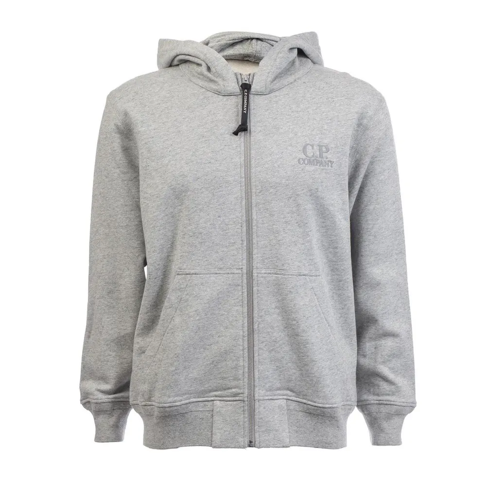 CP Company Diagonal Raised Fleece Logo Full-Zip Hoodie