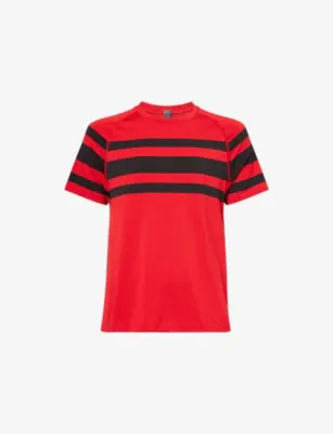 LULULEMON Metal Vent Striped Stretch-Woven T-Shirt