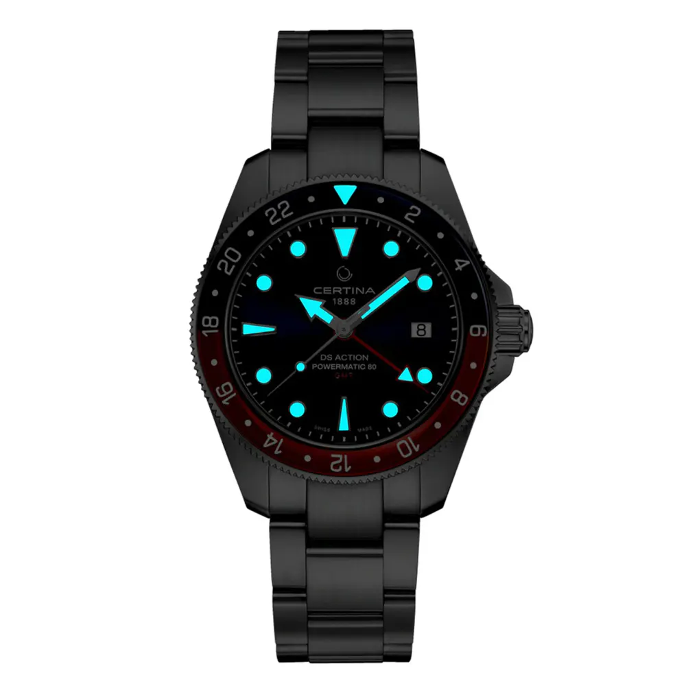 Certina DS Action GMT Powermatic 80 41mm Mens Watch in Blue, additional product view 2