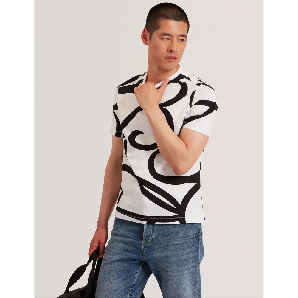Ted Baker Men's TB Script Regular Fit T-Shirt detail 2