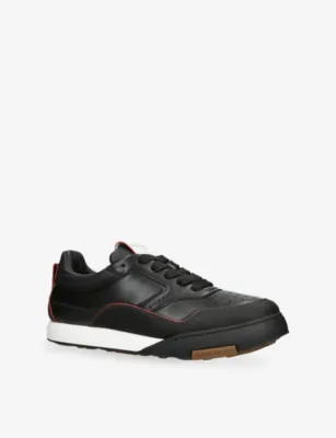 GIVENCHY Yard Court Leather Trainers - EUR 41 / 7 UK MEN in BLACK/COMB, additional product view 3