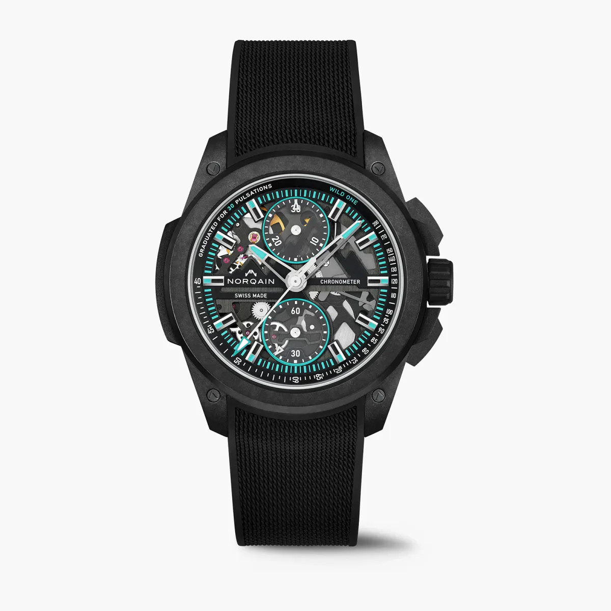 NORQAIN Wild ONE Skeleton Chrono Black 42mm