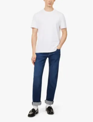 7 FOR ALL MANKIND Luxe crew-neck regular-fit stretch-cotton T-shirt detail 2