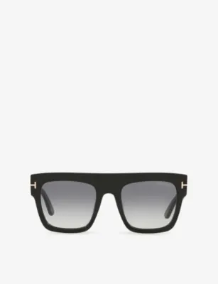 TOM FORD TF84701B Square-Frame Acetate Sunglasses