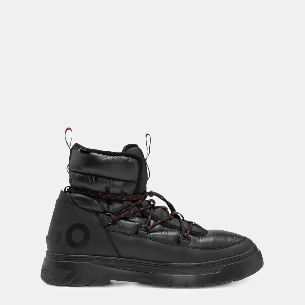 Hugo Men's Urian Halb Hlmx Flat Ankle Boots in Black – Footwear