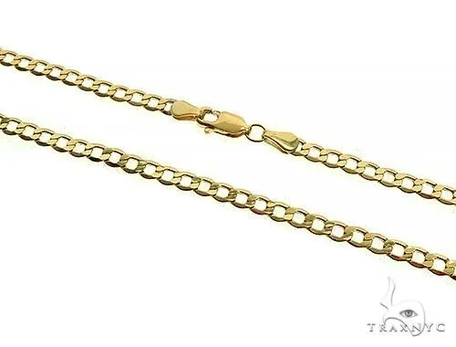 JALGAS - SKYLINE JEWELRY 10K Yellow Gold Hollow Curb Link Chain 4.5mm 66570 in 24 Inches – Chain