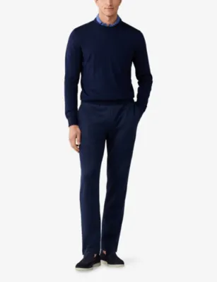 HACKETT Crewneck Regular-Fit Merino-Wool Jumper detail 2