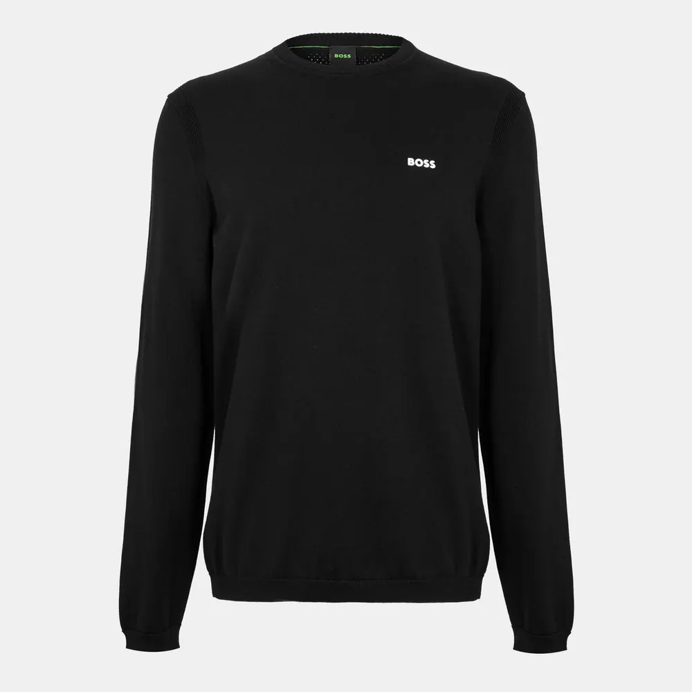 Boss Mens BOSS GREEN Crew Neck Jumper with Logo Detail