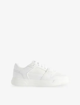 ARNE Basket Suede, Leather and Mesh Trainers - EUR 43 / 9 UK MEN in White, additional product view 3