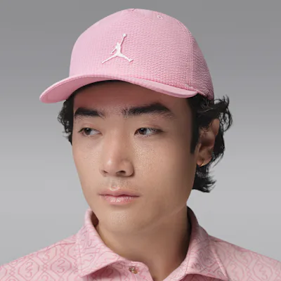 Jordan Pro Dri-FIT Unstructured Flat-Brim Golf Hat - Medium Soft Pink/Medium Soft Pink