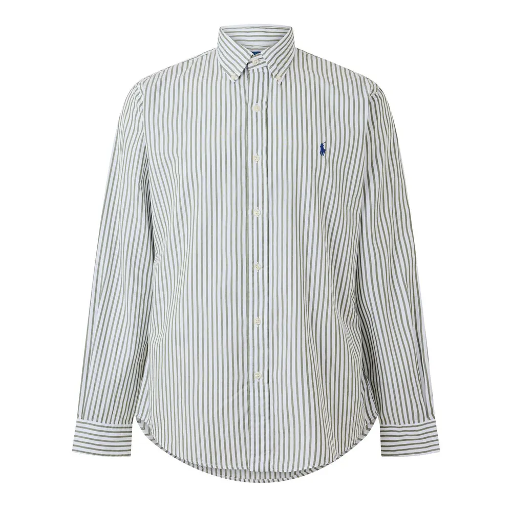 Polo Ralph Lauren Polo Strp Broadcloth Sn99 in Wht Garden Trl – Clothing