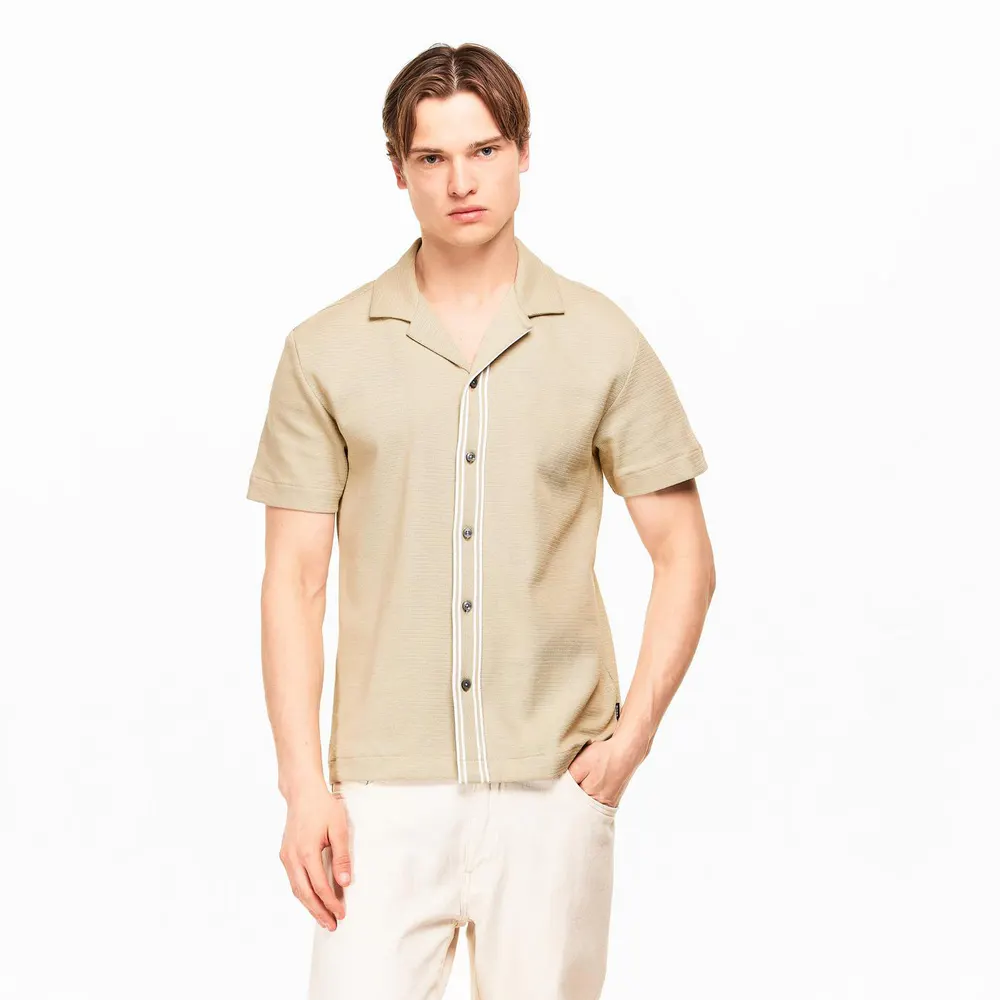 Boss Mens BOSS BLACK Pasini Short Sleeve Collared Shirt with Contrast Trim detail 3