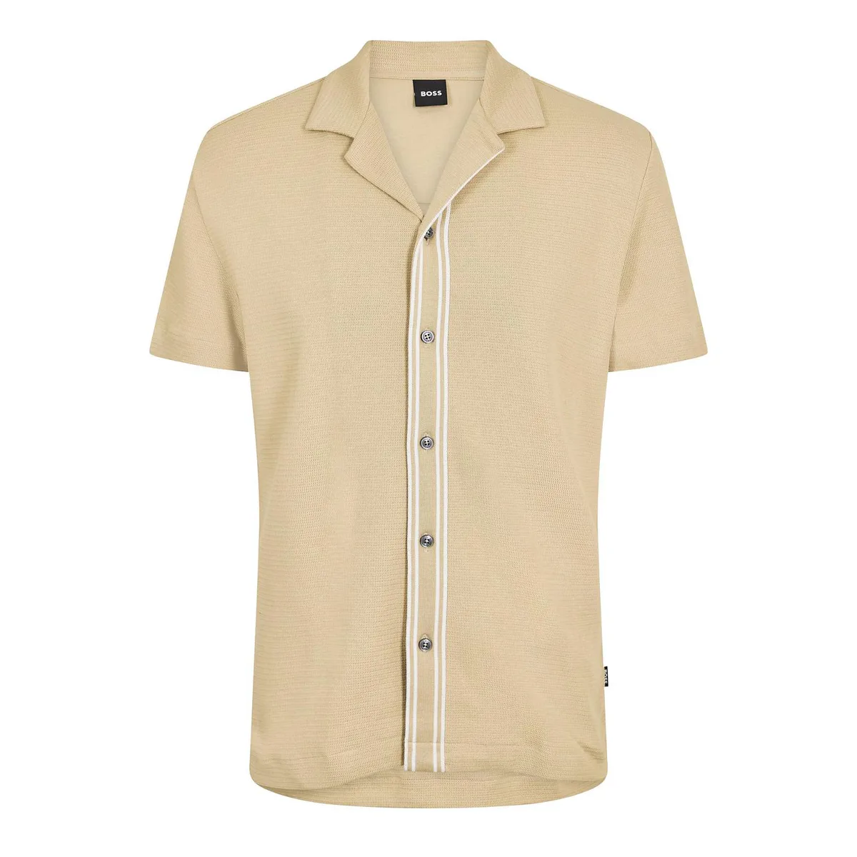 Boss Mens BOSS BLACK Pasini Short Sleeve Collared Shirt with Contrast Trim