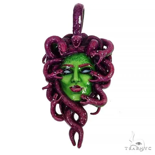 MARYAM - For Him SILVER Glow In the Dark Medusa Pendant 68041 – Pendant