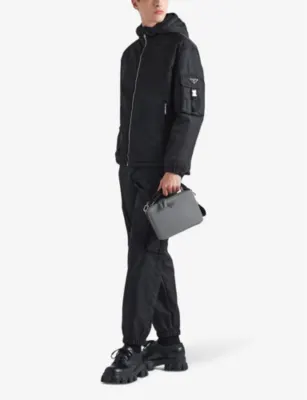 PRADA Re-Nylon buckle-embellished tapered slim-fit nylon trousers detail 2