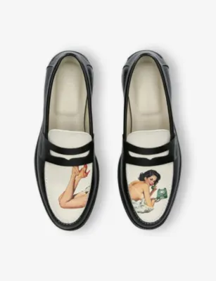 DUKE & DEXTER Wilde Pin Up Leather Penny Loafers - EUR 43 / 9 UK MEN detail 2