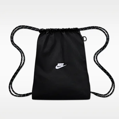 Nike Heritage 2.0 Drawstring Bag (12L) - Black/Black/White