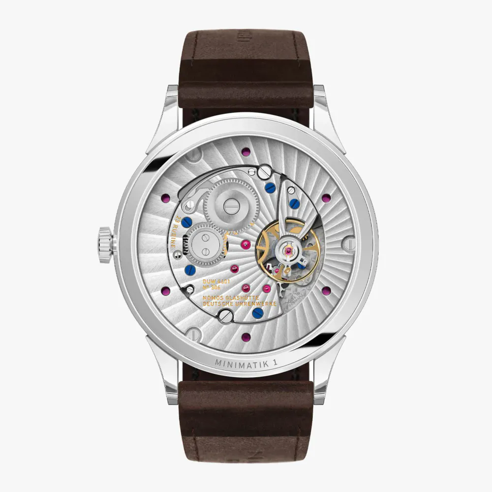 NOMOS Glashutte Minimatik Date Gold 39mm Watch in White, additional product view 2