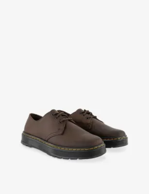 DR. MARTENS Brookline Nappa-Leather Shoes - EUR 41 / 7 UK MEN in DARK BROWN CRAZY HORSE, additional product view 3