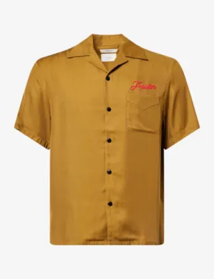 AUSTIN POST Bowling Brand Embroidered Woven Shirt