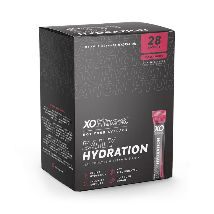 XO Fitness Hydration Sachets - 28 Pack - Black Cherry