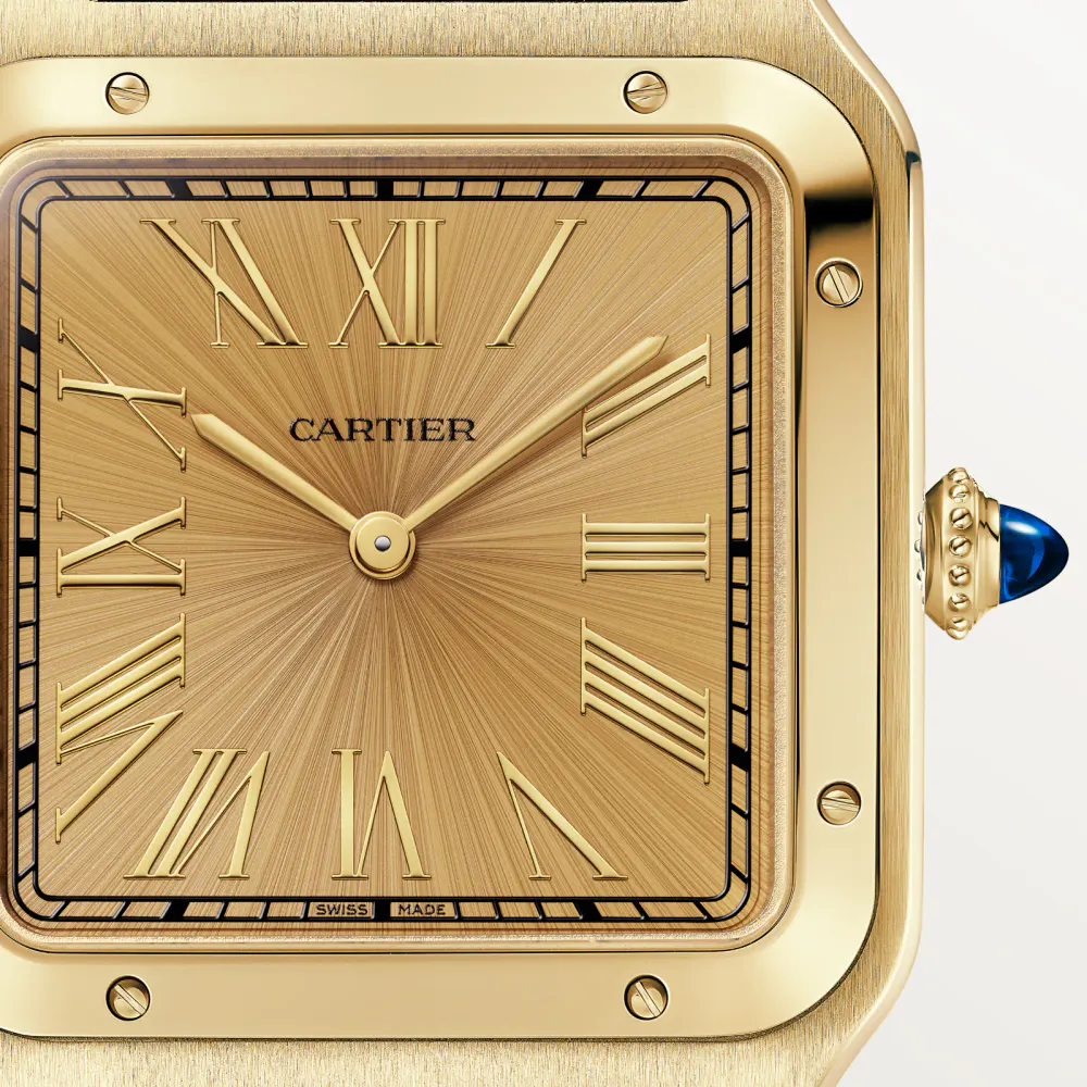 Cartier Santos-Dumont Watch, Extra-Large Model, Manual Winding, Yellow Gold detail 2