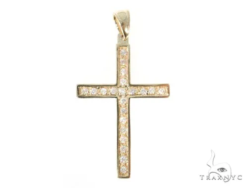 RINA - For Him FACTORY Jacob Diamond Cross Crucifix 49181 in Rose Gold – Pendant