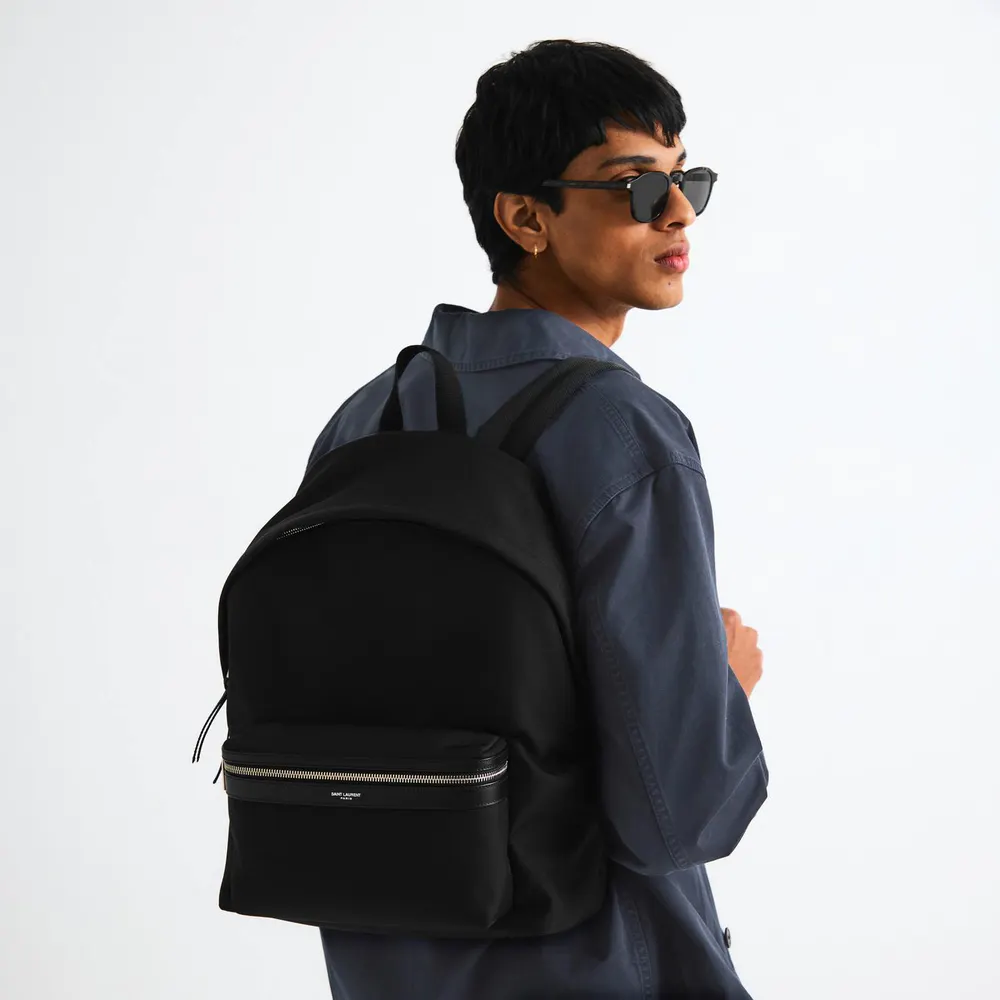Saint Laurent Men's Backpack in Black, additional product view 3