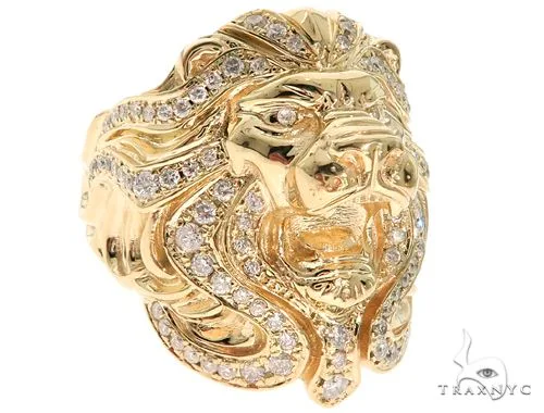 RINA - For Him FACTORY Custom Made For Him Lion Head Ring 61771 in Rose Gold / 10 – Ring