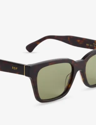 RETROSUPERFUTURE America 3627 Green Rectangular-Frame Acetate Sunglasses detail 2
