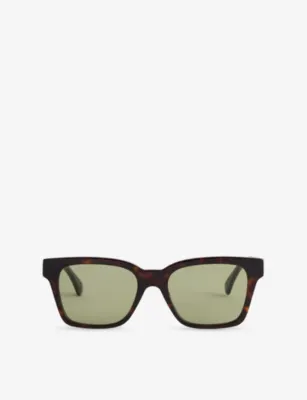RETROSUPERFUTURE America 3627 Green Rectangular-Frame Acetate Sunglasses