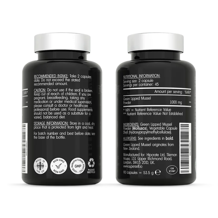 SuperSelf Green Lipped Mussel New Zealand 1000mg 90 Capsules detail 2