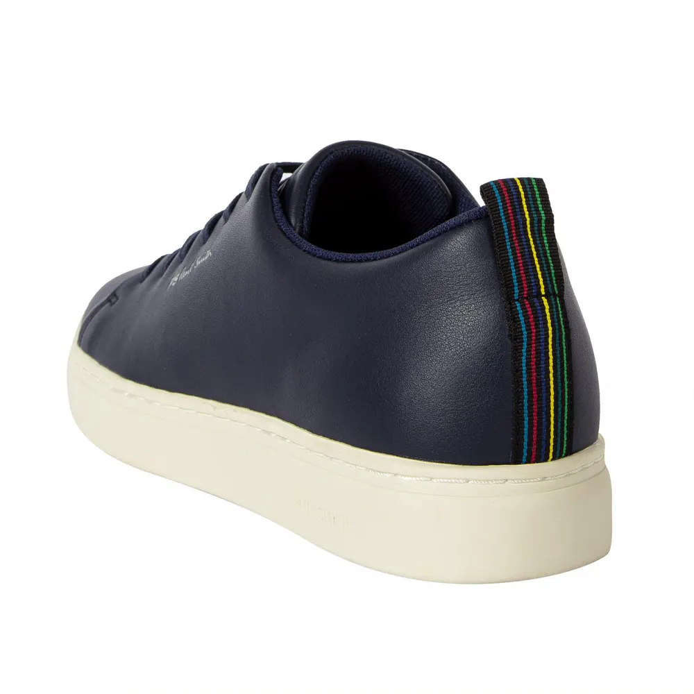 PS Paul Smith Men's Lee Leather Low-Top Trainers in Navy 49, additional product view 3