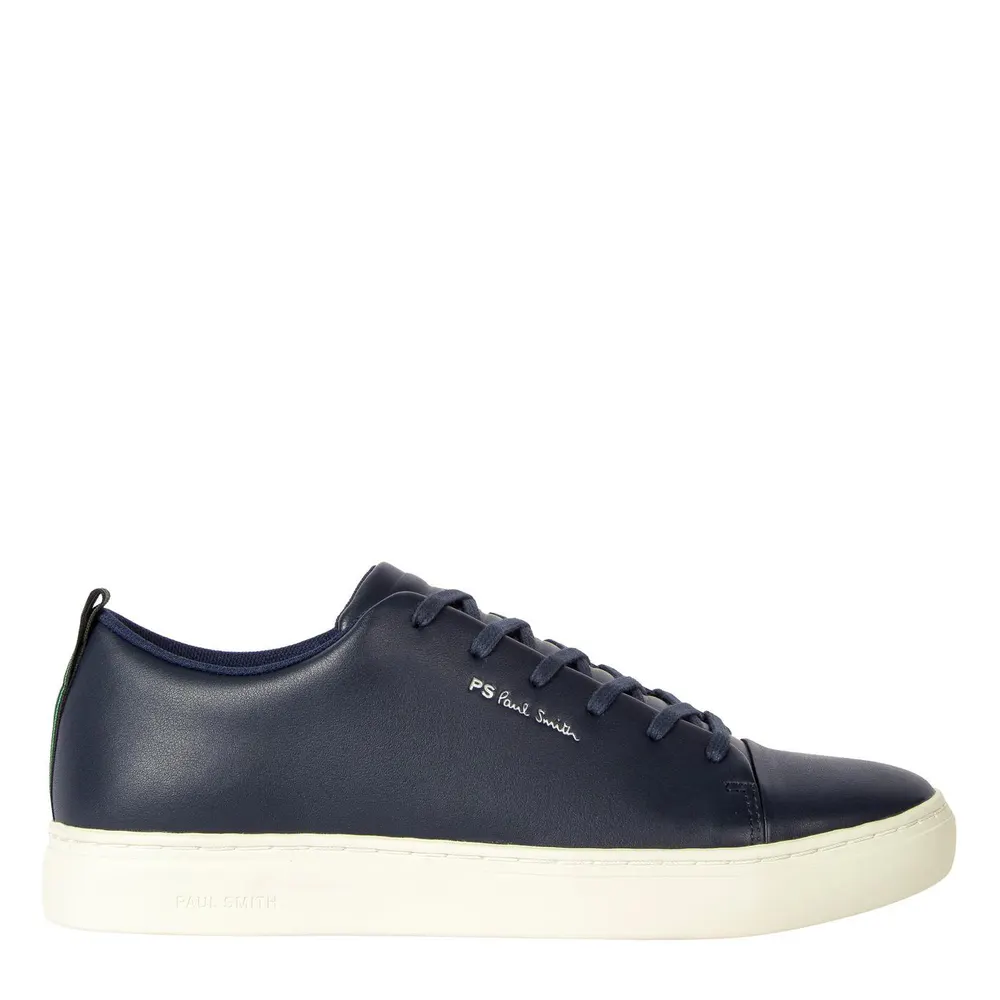 PS Paul Smith Men's Lee Leather Low-Top Trainers in Navy 49 – Footwear