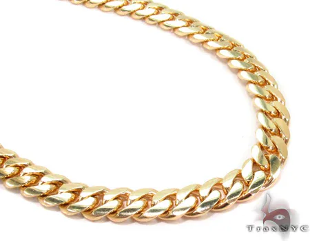 JALGAS - MIAMI CUBAN LINK 10k Yellow Gold Solid Miami Cuban Link Chain 26 Inches 7mm 32433 in Yellow – Chain