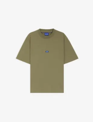 HUGO Brand-Print Short-Sleeve Cotton T-Shirt