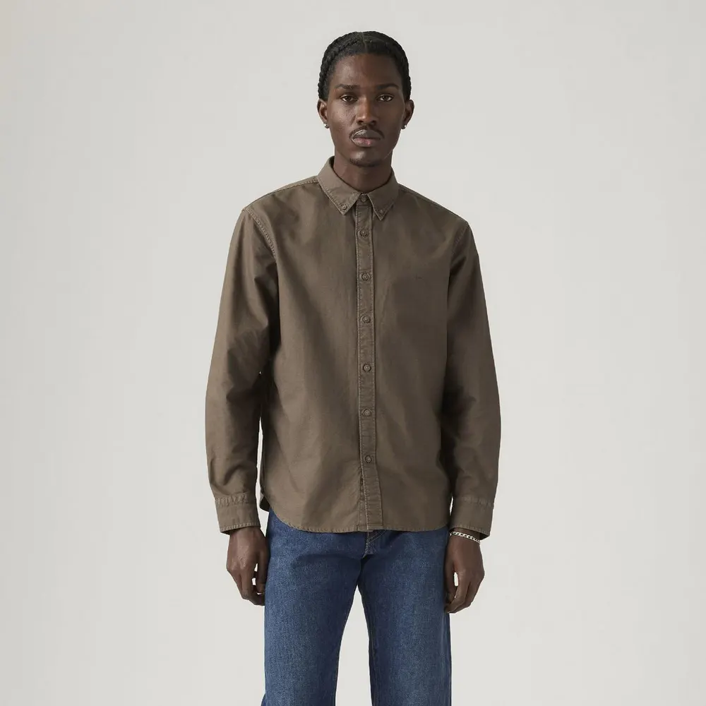 Levis Men's Plain Long Sleeve Button Down Shirt detail 2
