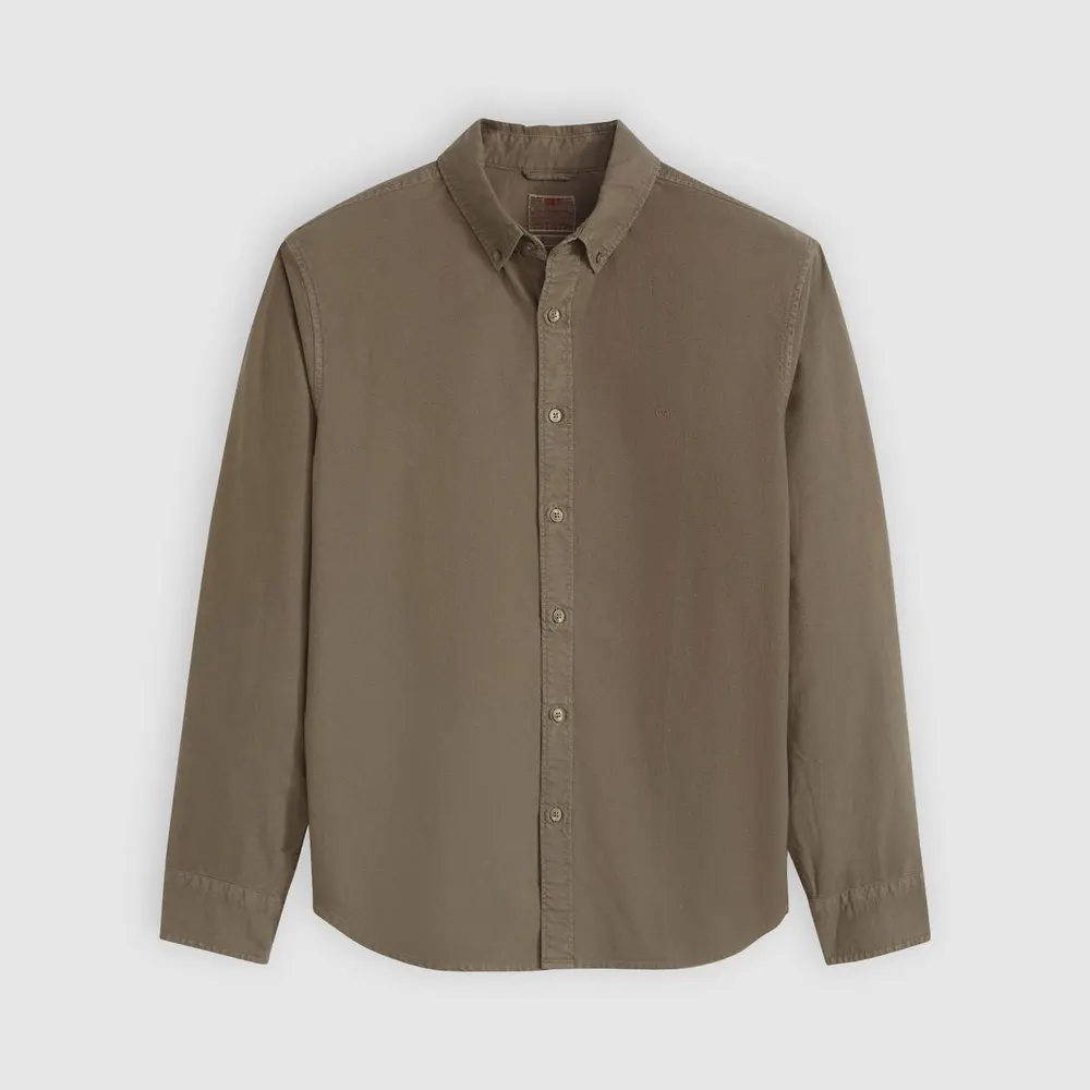Levis Men's Plain Long Sleeve Button Down Shirt
