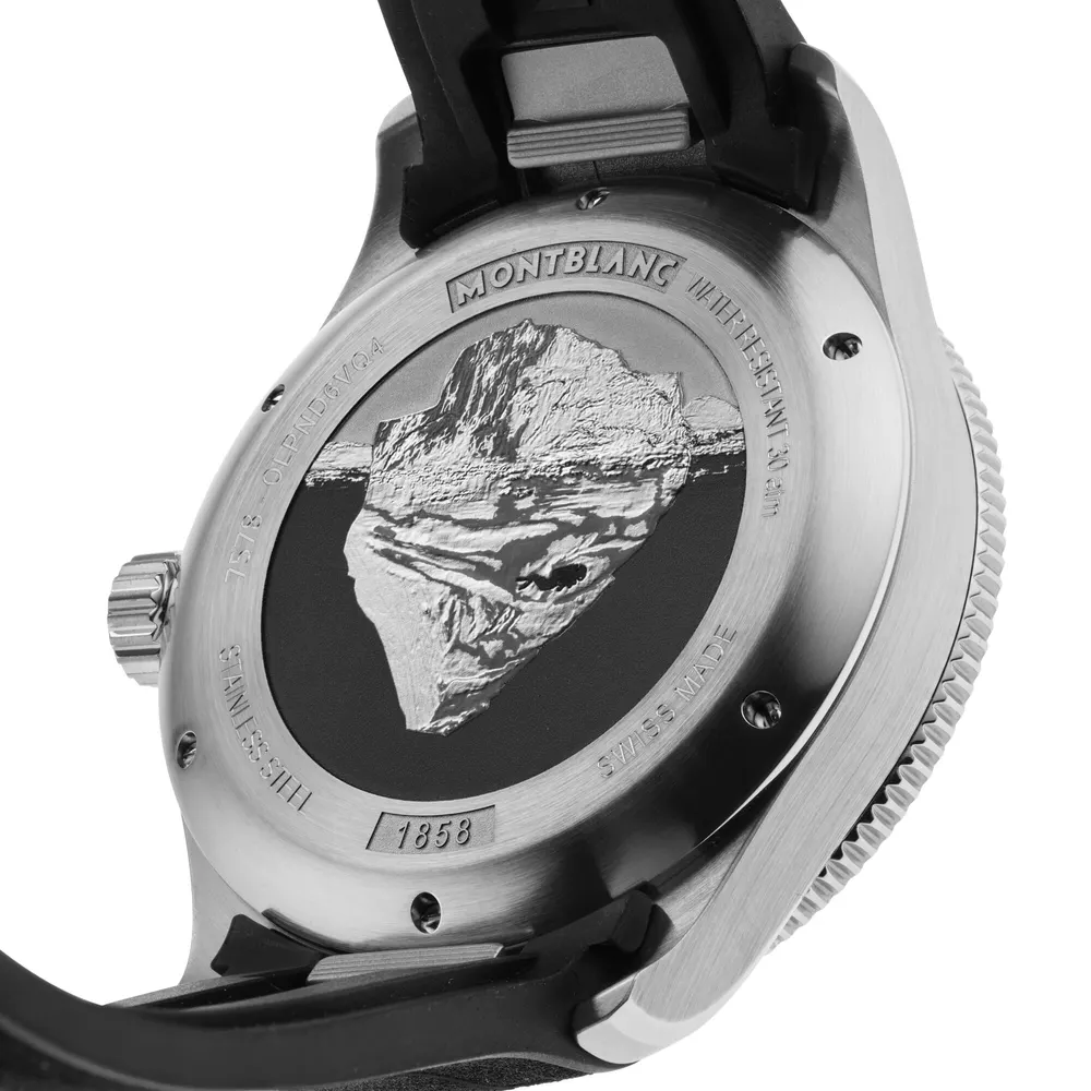 Montblanc 1858 Iced Black Sea 41mm Mens Watch detail 3