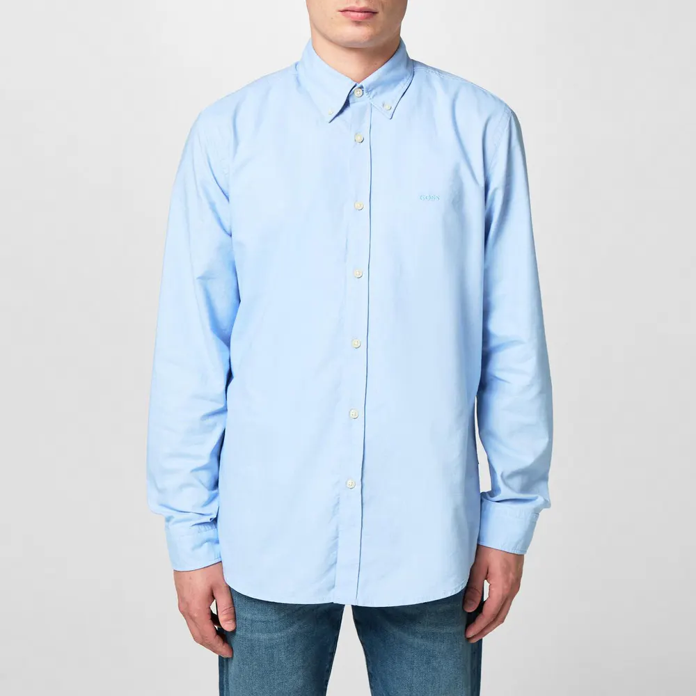 Boss Men's Rickert Oxford Shirt, Classic Style detail 3