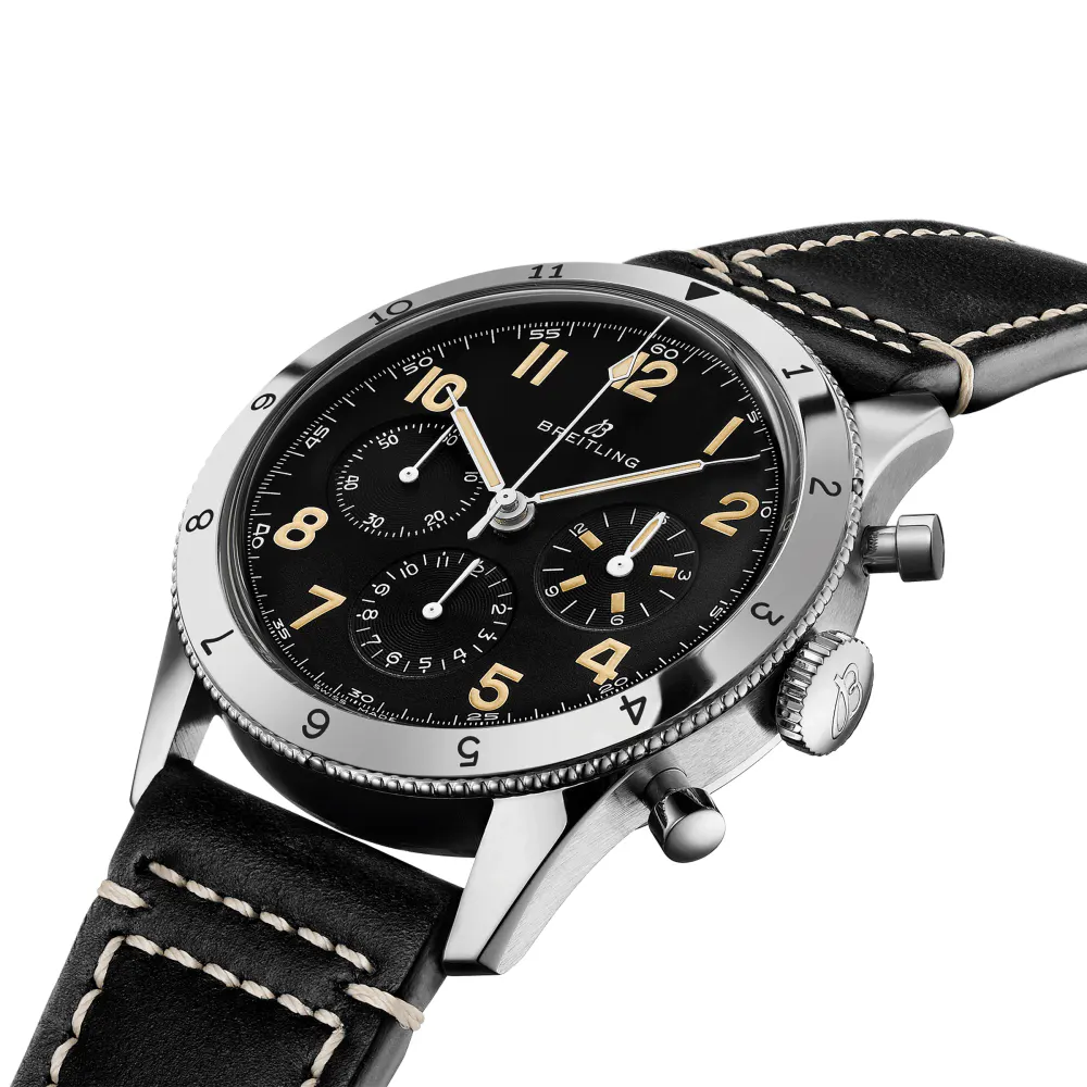 Breitling AVI Ref. 765 1953 Re-Edition Stainless Steel Watch in Black, additional product view 2