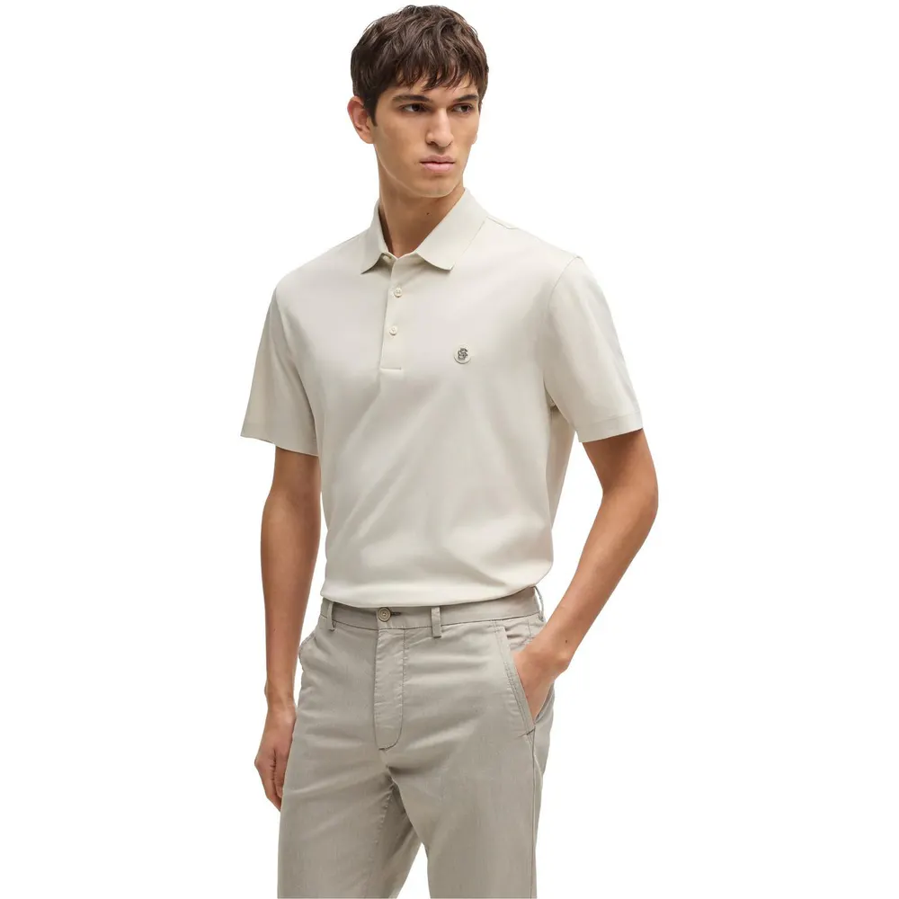 Boss Mens BOSS BLACK Parris Polo Signature Monogram Shirt detail 2