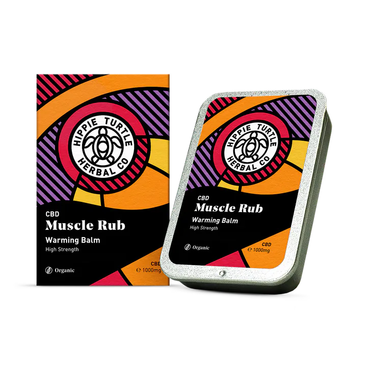 Hippie Turtle Herbal Co Warming CBD Muscle Rub 1000mg (40g) 40g